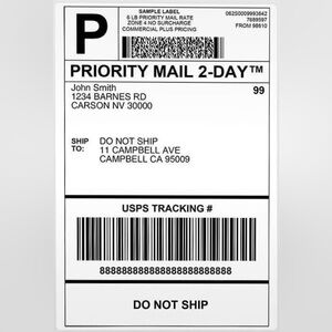 Shipping Label for orders over 5 lbs.